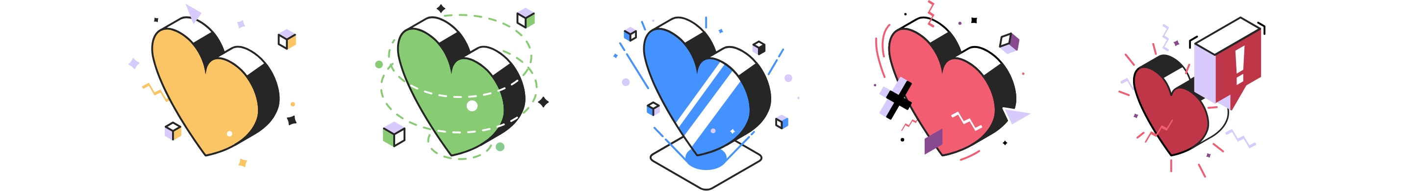 amicomed heart status icons
